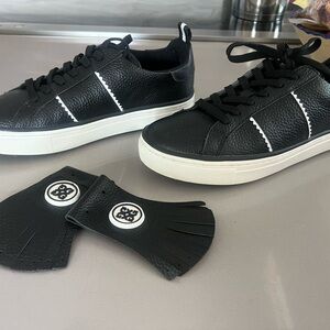 G/FORE Black Leather Women's Athletic Sneakers